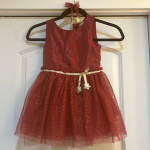 Btween Girls Christmas Dress Plum/Burgundy Color -Size 5